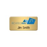 Custom New York Standard Metal Name Badge (Standard Size 1-1/2" x 3")