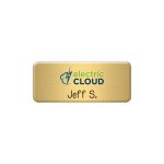 Custom New York Standard Metal Name Badge (Standard Size 1-1/4" x 3")