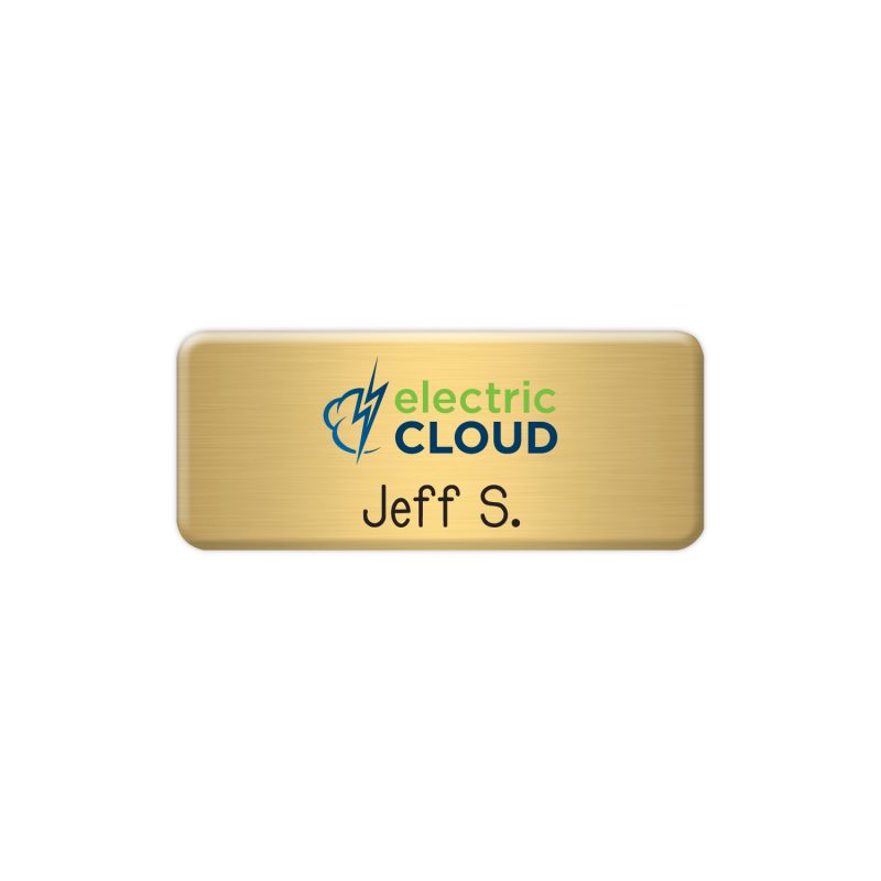 New-York-Standard-Metal-Name-Badge-Standard-Size-1-14-x-3-NYCS1B Custom New York Standard Metal Name Badge (Standard Size 1-1/4" x 3")