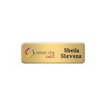 Custom New York Standard Metal Name Badge (Standard Size 1" x 3")