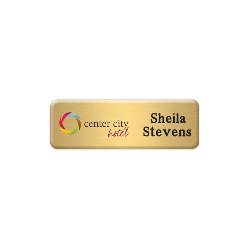 New-York-Standard-Metal-Name-Badge-Standard-Size-1-x-3-NYCS1 Custom New York Standard Metal Name Badge (Standard Size 1" x 3")