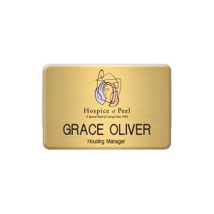 Custom New York Standard Metal Name Badge (Standard Size 2" x 3")