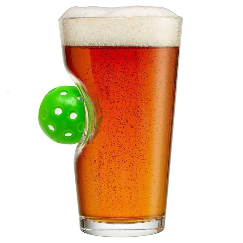 Pickleball-Embedded-Pint-Glass-PICKLEBALLPINT Custom Pickleball Embedded Pint Glass
