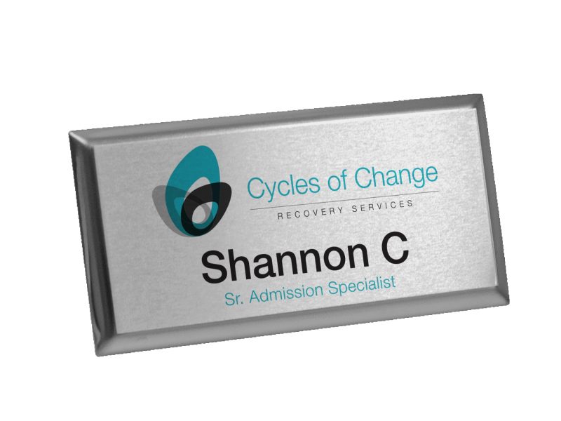 Custom Picture Frame Name Badge - 2