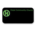 Custom Plastic Black Reusable Name Badge (1.5"x3") - 3