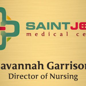 Custom Savannah Express Metal Name Badge (Standard Size 1-1/2" x 3")