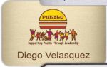 Custom Savannah Express Metal Name Badge (Standard Size 2" x 3")