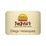 Custom Savannah Metal Name Badge (Standard Size 2" x 3")