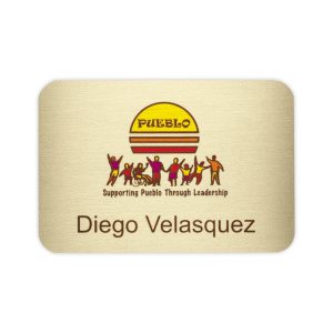 Custom Savannah Metal Name Badge (Standard Size 2" x 3")