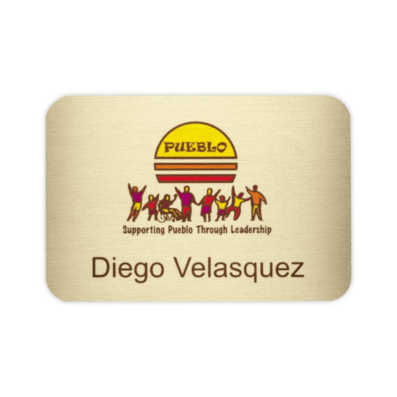 Custom Savannah Metal Name Badge (Standard Size 2" x 3")