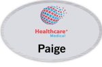 Custom Seattle Metal Name Badge (Standard Size 1-11/16" x 2-9/16" Oval
