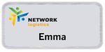 Custom Seattle Metal Name Badge (Standard Size 1-1/2" x 3")