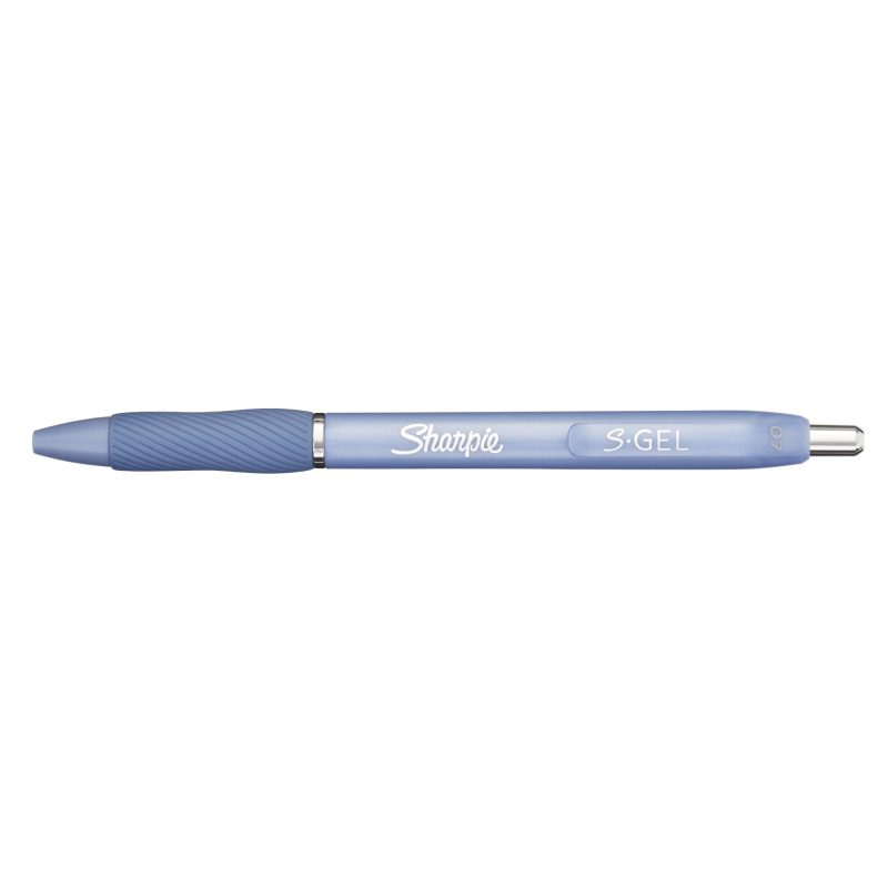 Custom Sharpie S-Gel Frosted Blue Barrel - Black - 2