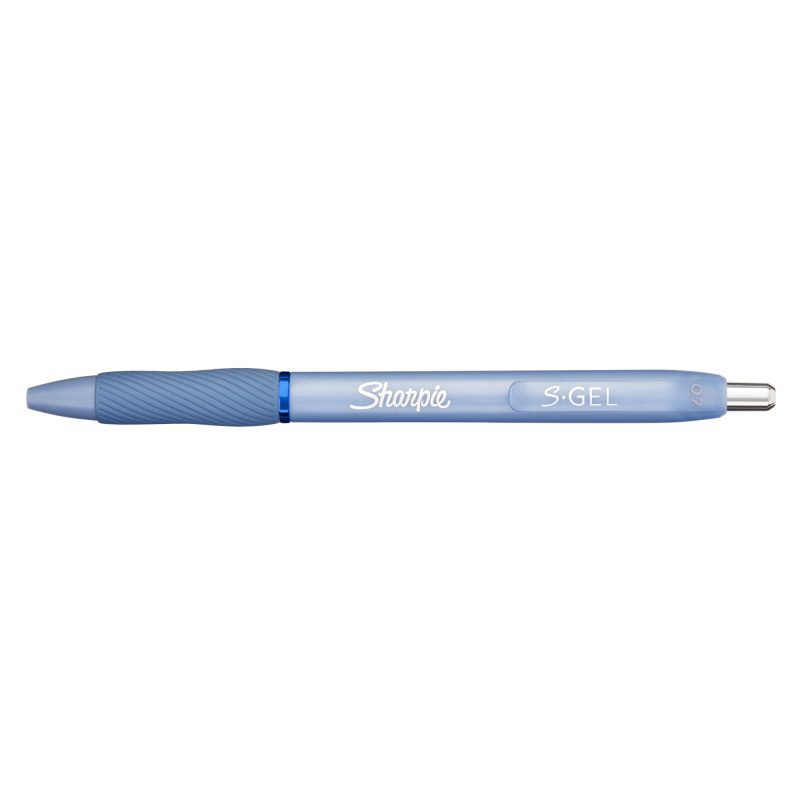 Custom Sharpie S-Gel Frosted Blue Barrel - Royal Blue - 2