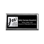 Custom The Athena Executive full color metal name badge 1 1/2" X 3" - 1