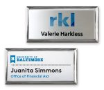 Custom The Athena Executive full color metal name badge 1 1/2" X 3" - 2