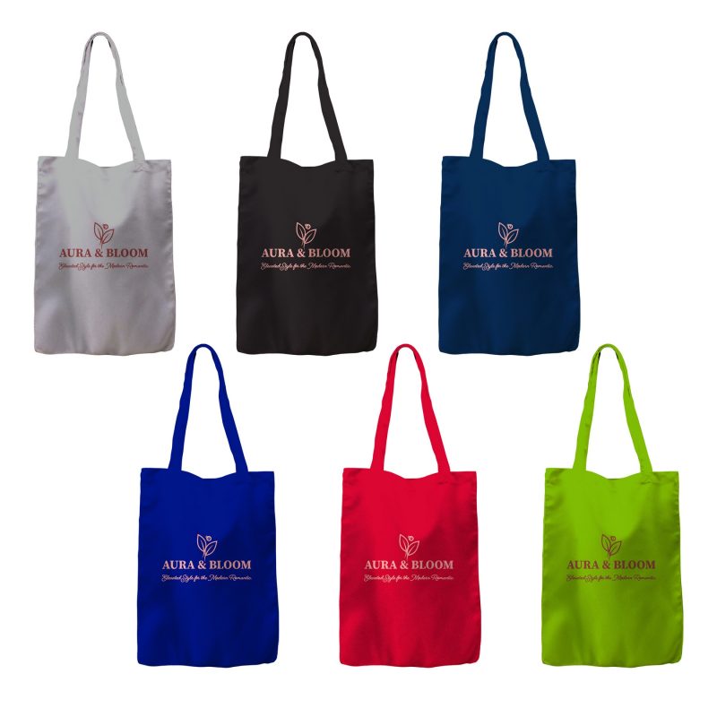 Custom Toddy® Gear 10" x 14" 2-Panel Poly Canvas Tote - 3