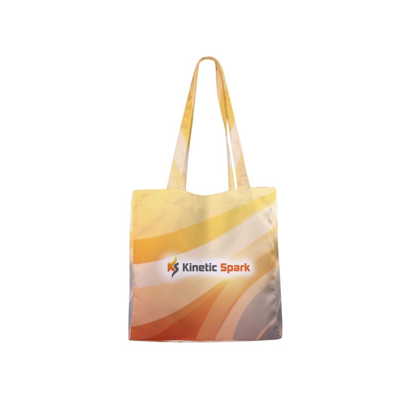 Custom Toddy® Gear 12" x 12" x 3" Poly Canvas 5-Panel Tote with 3" Gusset - 5