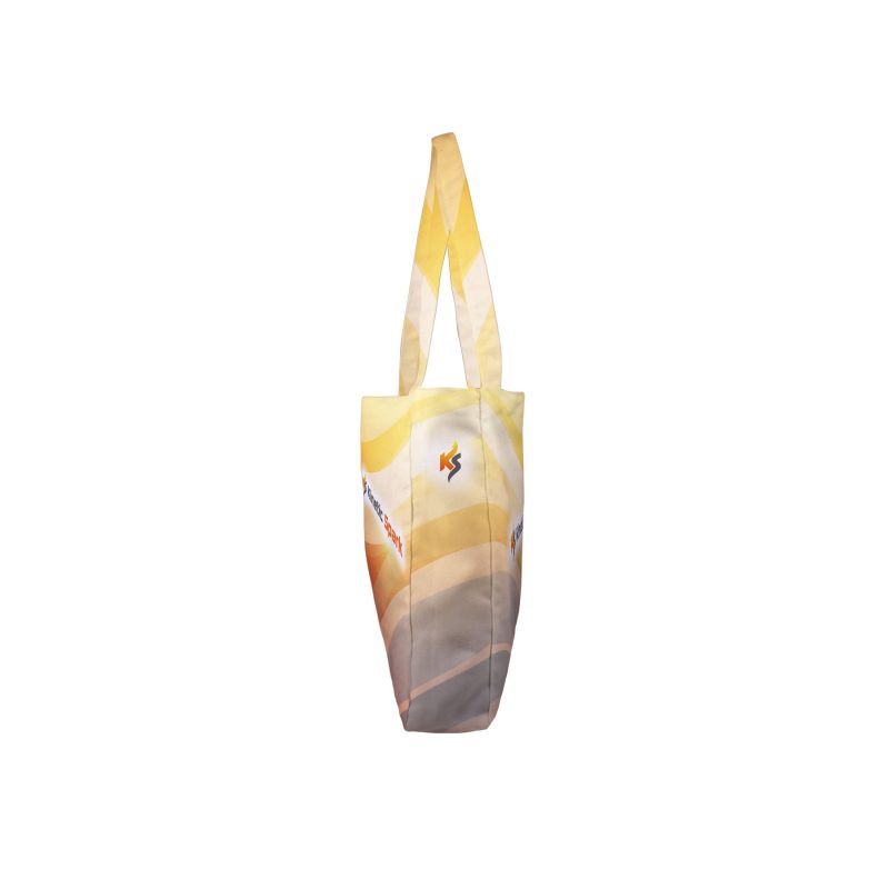 Custom Toddy® Gear 12" x 12" x 3" Poly Canvas 5-Panel Tote with 3" Gusset - 6