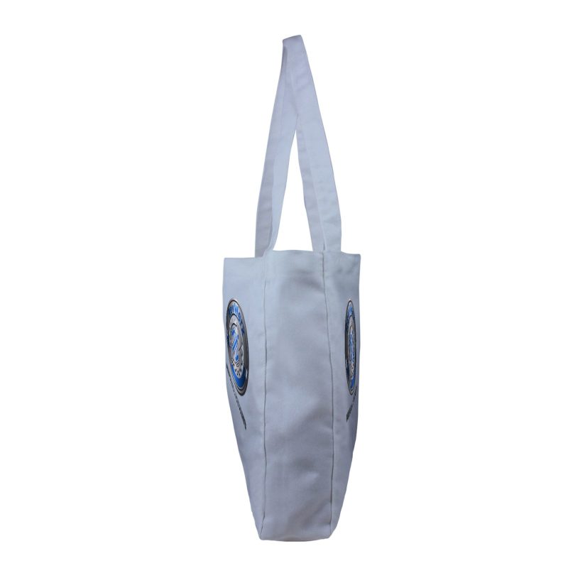 Custom Toddy® Gear 14" x 16" x 3" Poly Canvas 5-Panel Tote with 3" Gusset - 2
