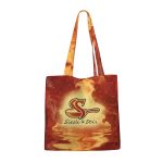 Custom Toddy® Gear 14" x 16" x 3" Poly Canvas 5-Panel Tote with 3" Gusset - 4
