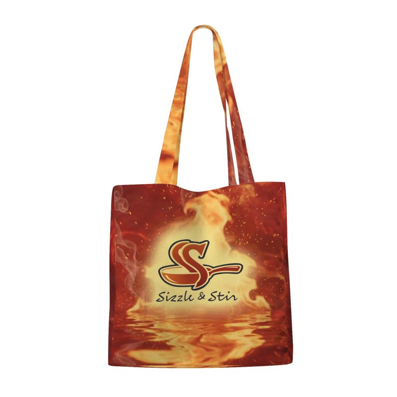Custom Toddy® Gear 14" x 16" x 3" Poly Canvas 5-Panel Tote with 3" Gusset - 4
