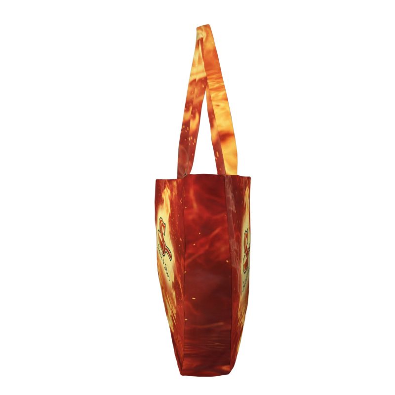 Custom Toddy® Gear 14" x 16" x 3" Poly Canvas 5-Panel Tote with 3" Gusset - 5