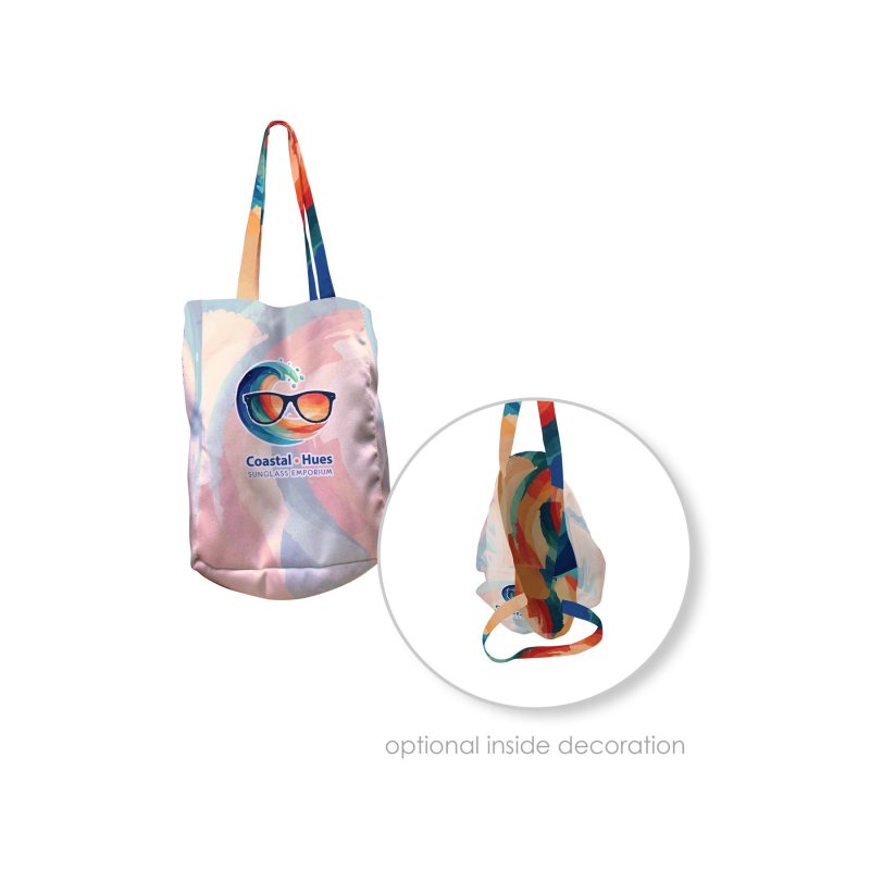 Custom Toddy® Gear 8" x 10" x 5" Poly Canvas 5-Panel Tote with 5" Gusset - 1