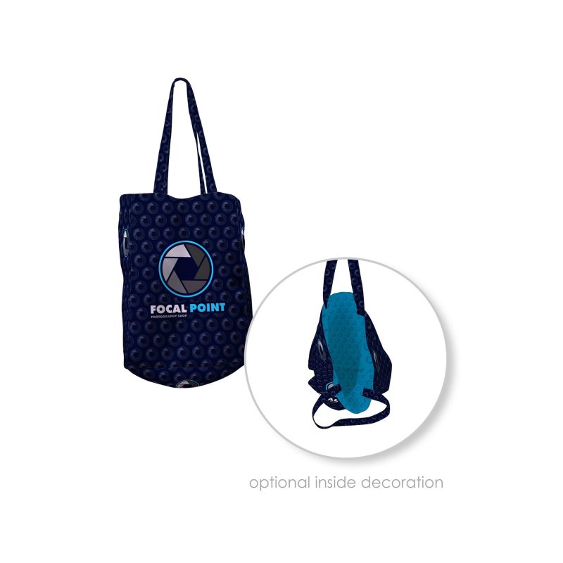 Custom Toddy® Gear 8" x 10" x 5" Poly Canvas 5-Panel Tote with 5" Gusset - 3