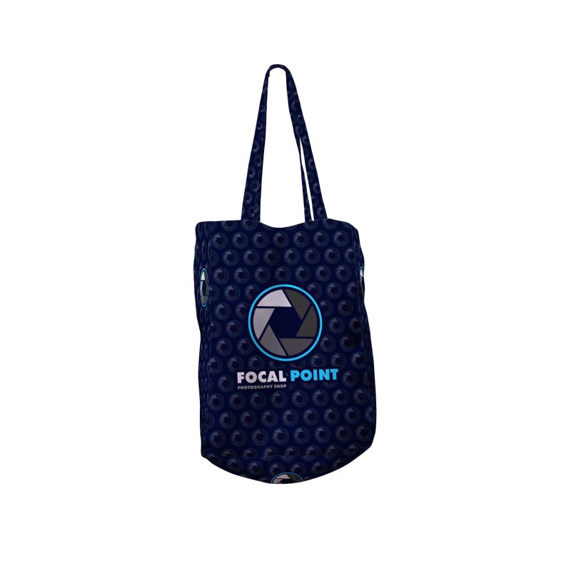 Custom Toddy® Gear 8" x 10" x 5" Poly Canvas 5-Panel Tote with 5" Gusset - 4