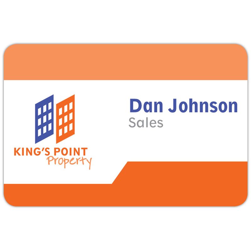 Custom Tucson Express Plastic Name Badge: 3" X 2"