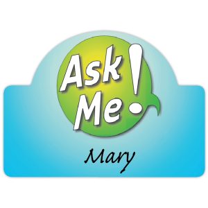 Custom Value Reusable Name Badge: 2-3/4" X 2"