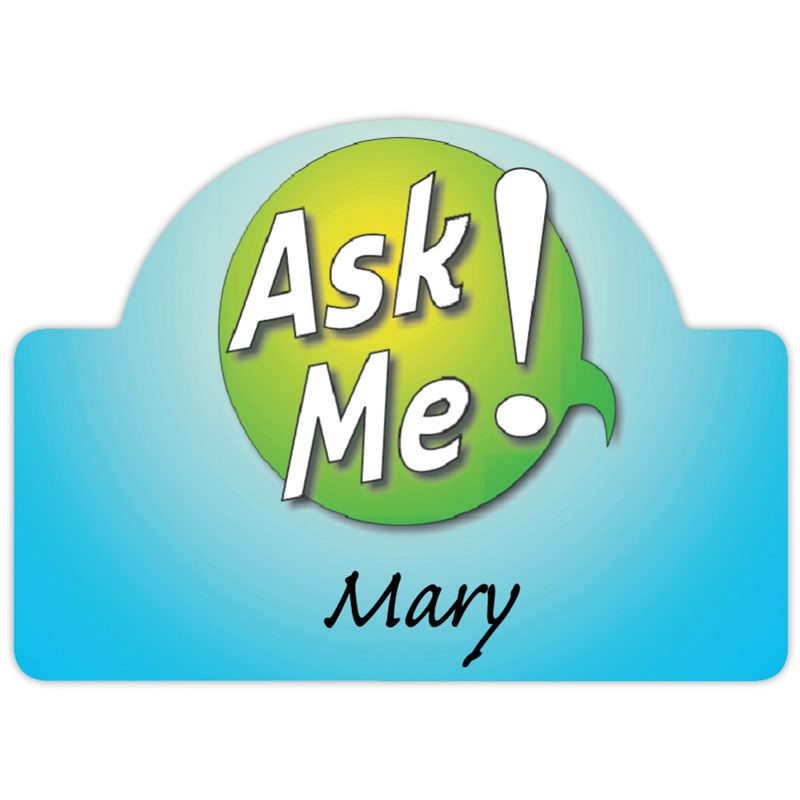 Custom Value Reusable Name Badge: 2-3/4" X 2"