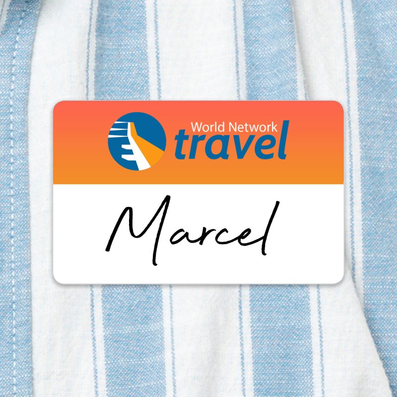 Custom Value Reusable Name Badge: 3-3/8" X 2-1/8" - 1