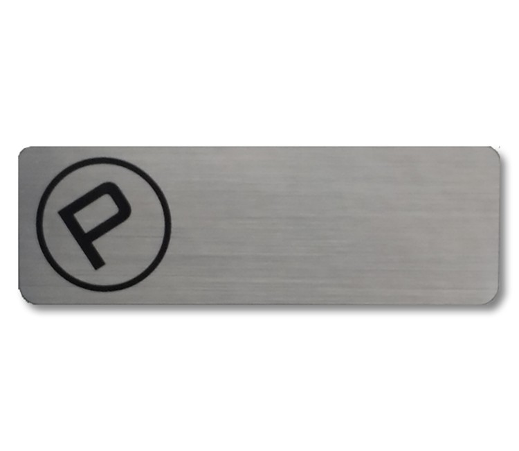 Custom Zeus Metallic Plastic Full Color Name Badge (1"x3") - 2